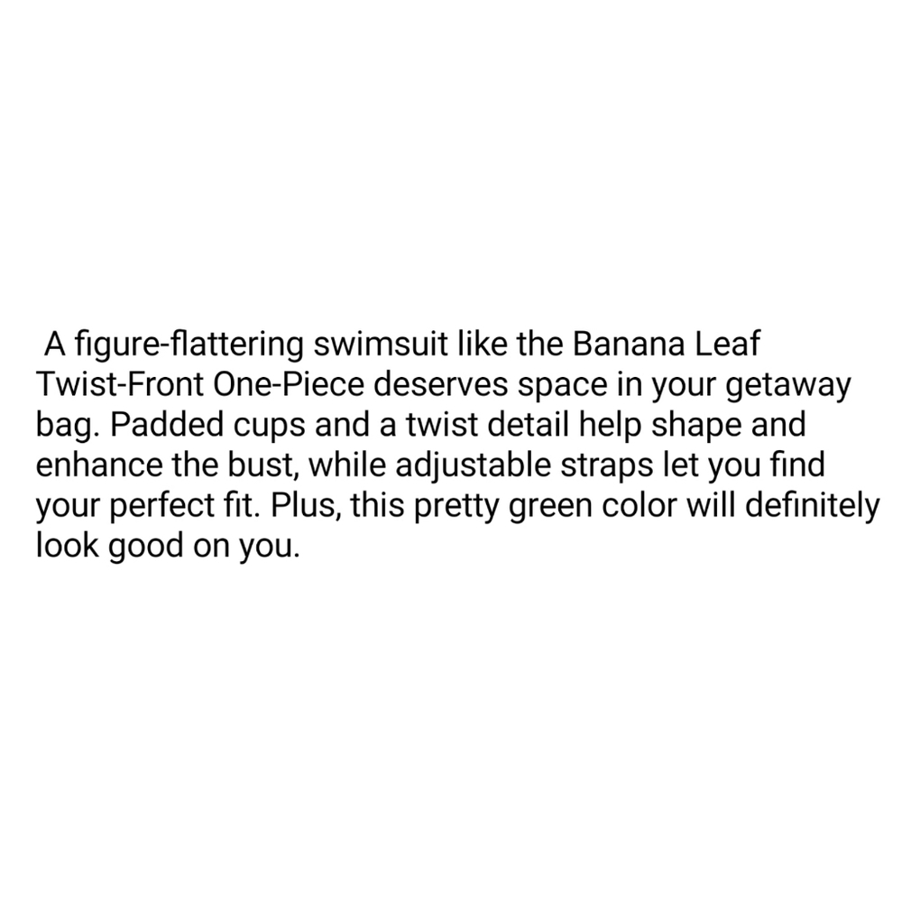 🧡5⭐Banana Leaf Twist Front Monokini - Picture 5 of 6